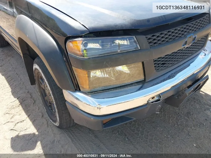 1GCDT136348116931 2004 Chevrolet Colorado Ls