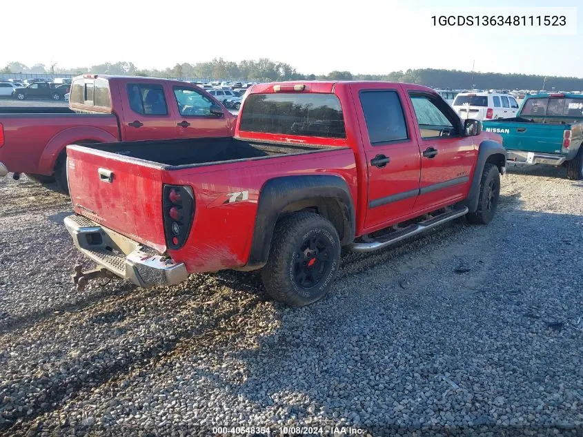 2004 Chevrolet Colorado VIN: 1GCDS136348111523 Lot: 40548354