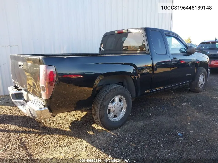 1GCCS196448189148 2004 Chevrolet Colorado Ls