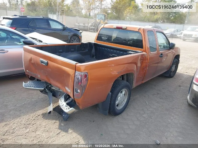 1GCCS196248139400 2004 Chevrolet Colorado Ls