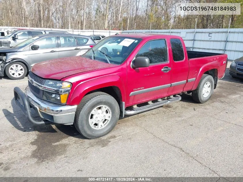 2004 Chevrolet Colorado Ls VIN: 1GCDS196748184983 Lot: 40721417