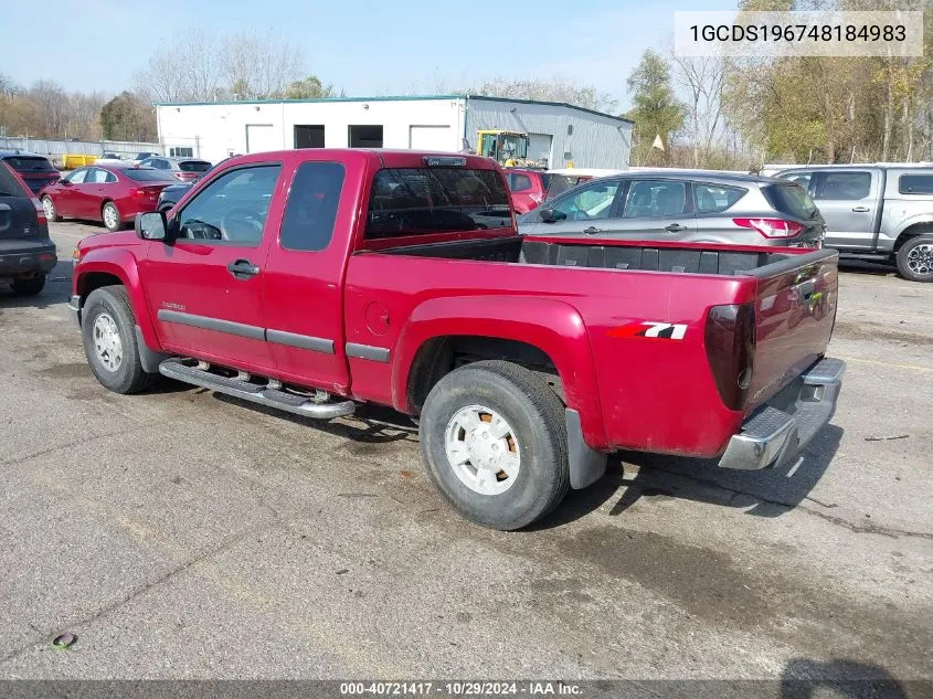 2004 Chevrolet Colorado Ls VIN: 1GCDS196748184983 Lot: 40721417