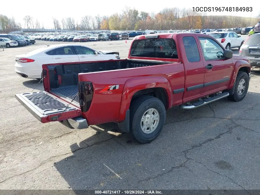 2004 Chevrolet Colorado Ls VIN: 1GCDS196748184983 Lot: 40721417