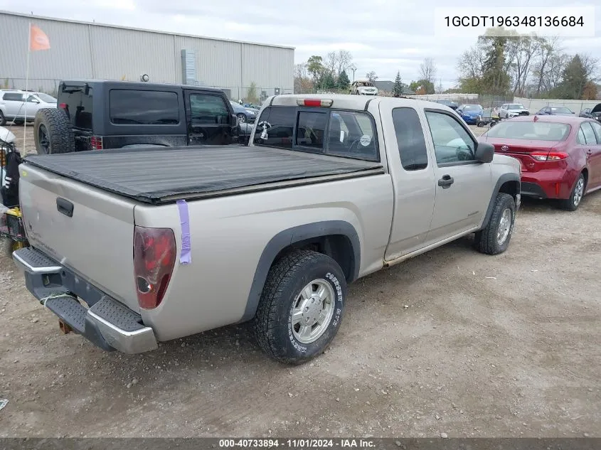 2004 Chevrolet Colorado VIN: 1GCDT196348136684 Lot: 40733894