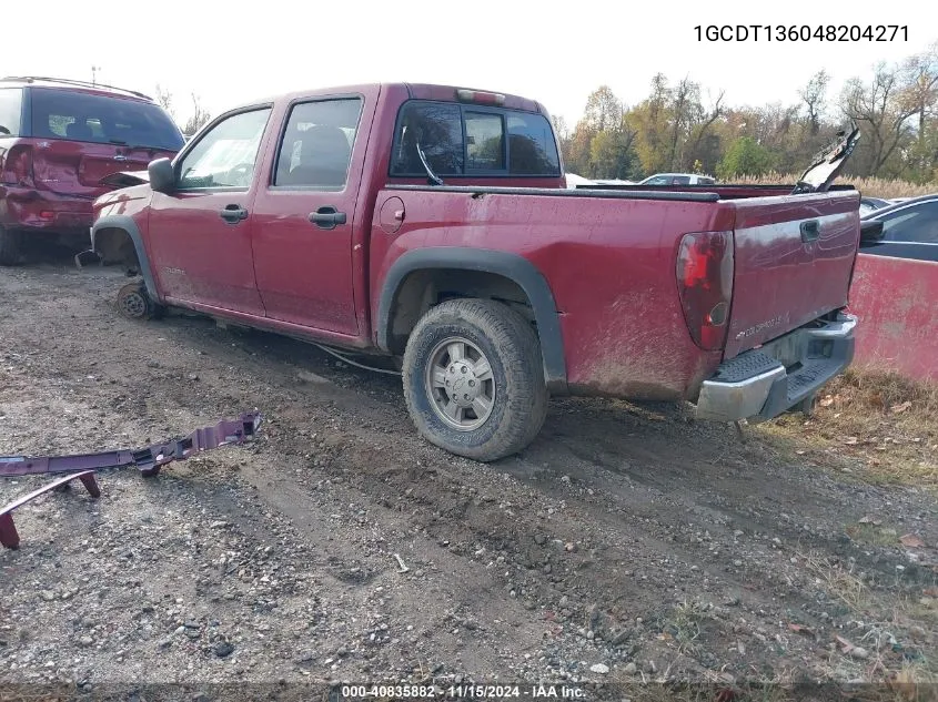 2004 Chevrolet Colorado Ls VIN: 1GCDT136048204271 Lot: 40835882