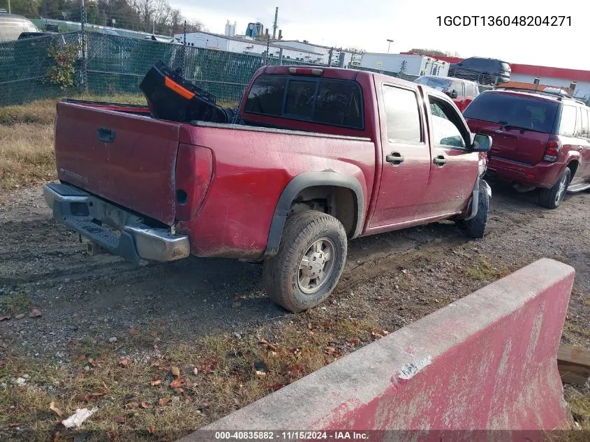 2004 Chevrolet Colorado Ls VIN: 1GCDT136048204271 Lot: 40835882