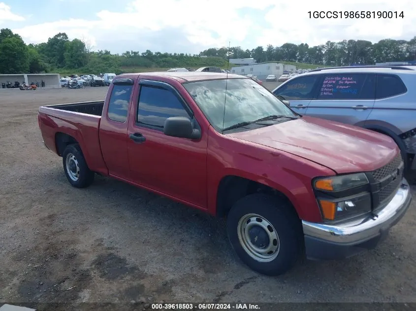 2005 Chevrolet Colorado VIN: 1GCCS198658190014 Lot: 39618503