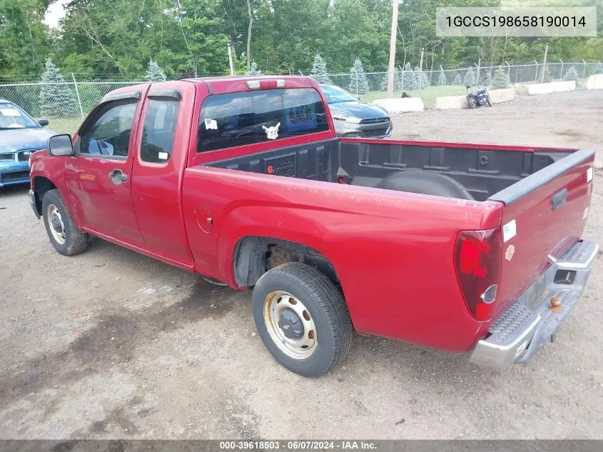 2005 Chevrolet Colorado VIN: 1GCCS198658190014 Lot: 39618503