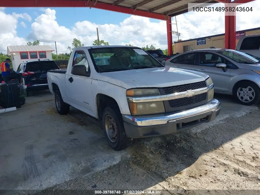 2005 Chevrolet Colorado VIN: 1GCCS148958243604 Lot: 39788748