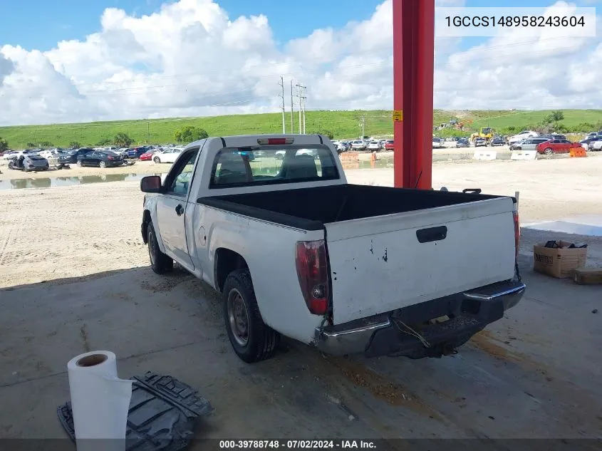 2005 Chevrolet Colorado VIN: 1GCCS148958243604 Lot: 39788748