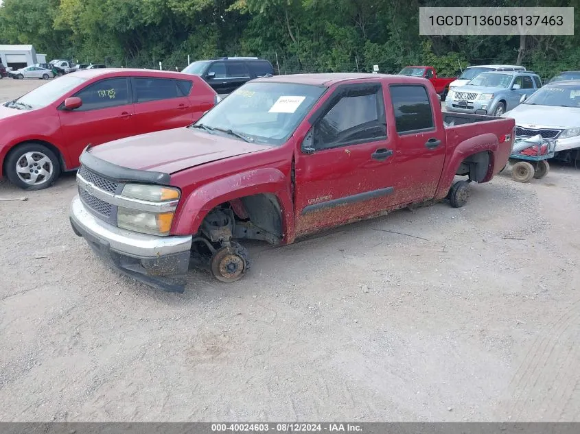 2005 Chevrolet Colorado Ls VIN: 1GCDT136058137463 Lot: 40024603