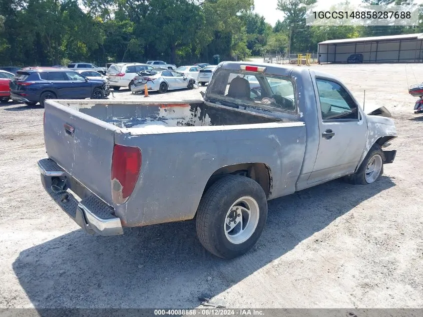 2005 Chevrolet Colorado VIN: 1GCCS148858287688 Lot: 40088858