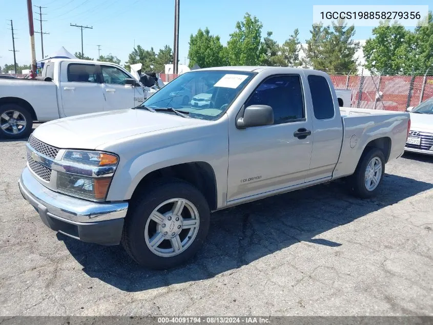 2005 Chevrolet Colorado VIN: 1GCCS198858279356 Lot: 40091794