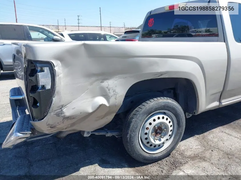 2005 Chevrolet Colorado VIN: 1GCCS198858279356 Lot: 40091794