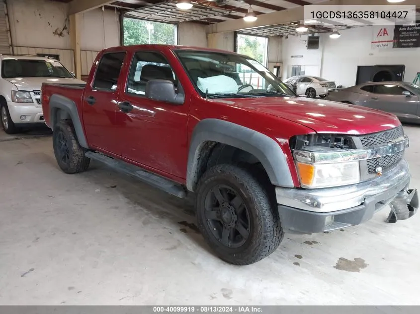 1GCDS136358104427 2005 Chevrolet Colorado Ls