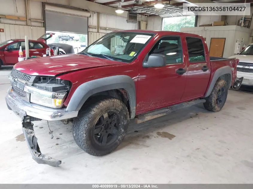 1GCDS136358104427 2005 Chevrolet Colorado Ls