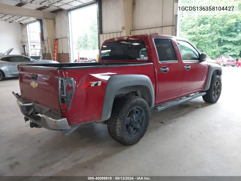 1GCDS136358104427 2005 Chevrolet Colorado Ls