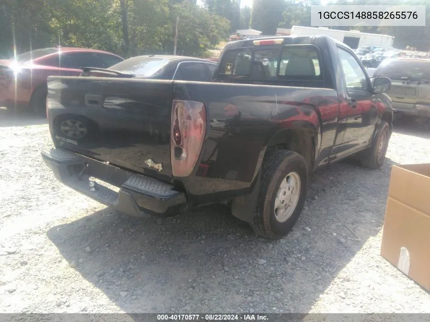 2005 Chevrolet Colorado VIN: 1GCCS148858265576 Lot: 40170577