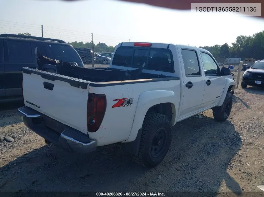 2005 Chevrolet Colorado VIN: 1GCDT136558211136 Lot: 40208326