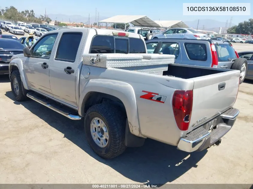 2005 Chevrolet Colorado Ls VIN: 1GCDS136X58108510 Lot: 40211801