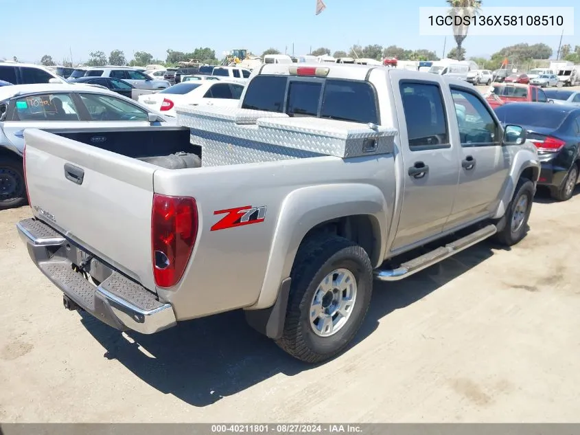 2005 Chevrolet Colorado Ls VIN: 1GCDS136X58108510 Lot: 40211801