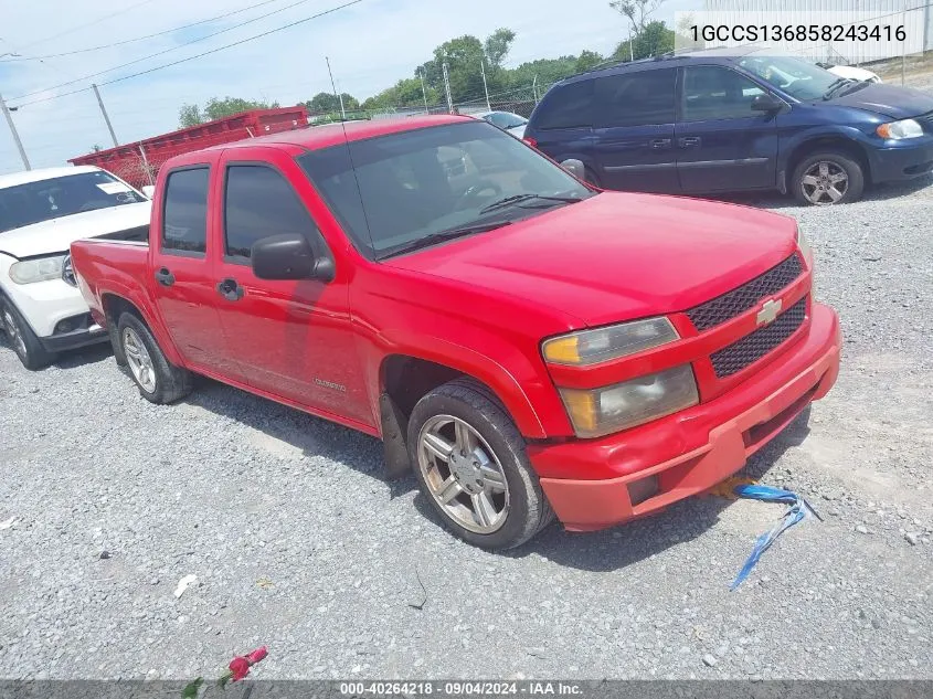 1GCCS136858243416 2005 Chevrolet Colorado Ls