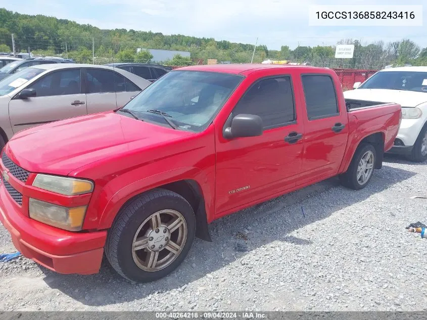 2005 Chevrolet Colorado Ls VIN: 1GCCS136858243416 Lot: 40264218