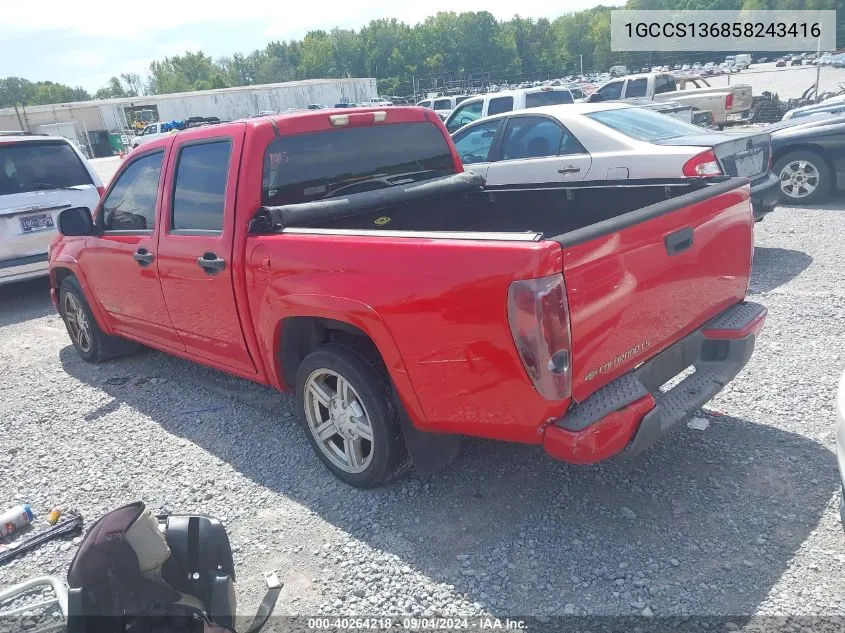 1GCCS136858243416 2005 Chevrolet Colorado Ls