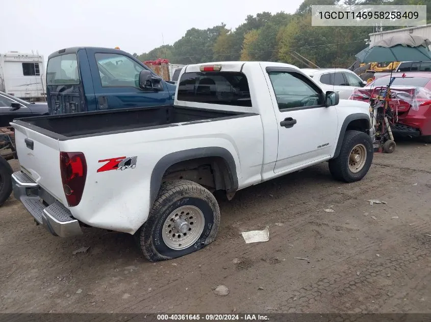 2005 Chevrolet Colorado Ls VIN: 1GCDT146958258409 Lot: 40361645