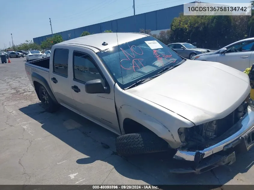 1GCDS136758134742 2005 Chevrolet Colorado Ls