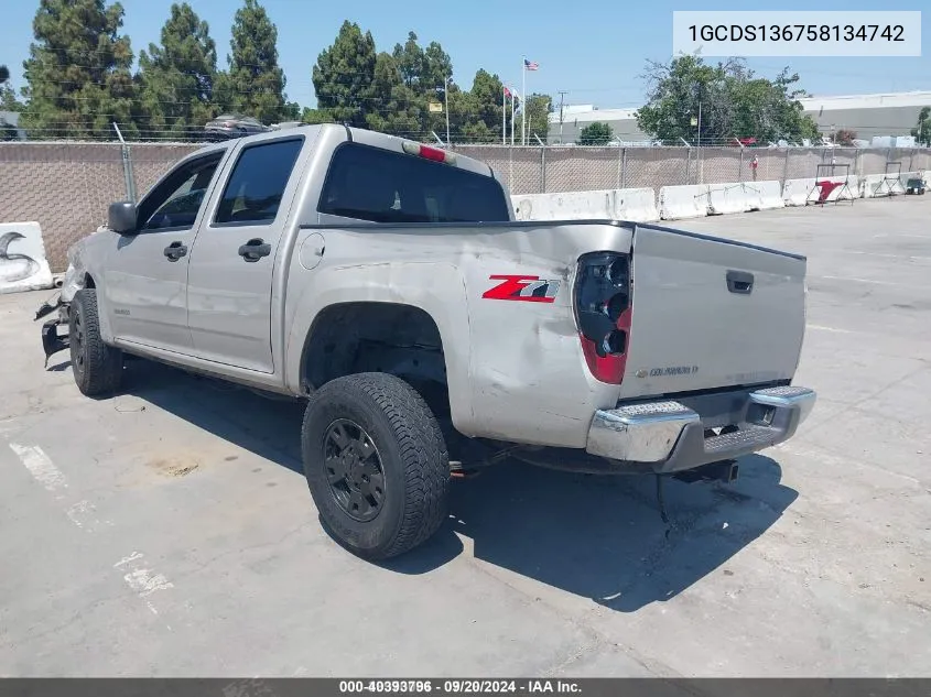 1GCDS136758134742 2005 Chevrolet Colorado Ls