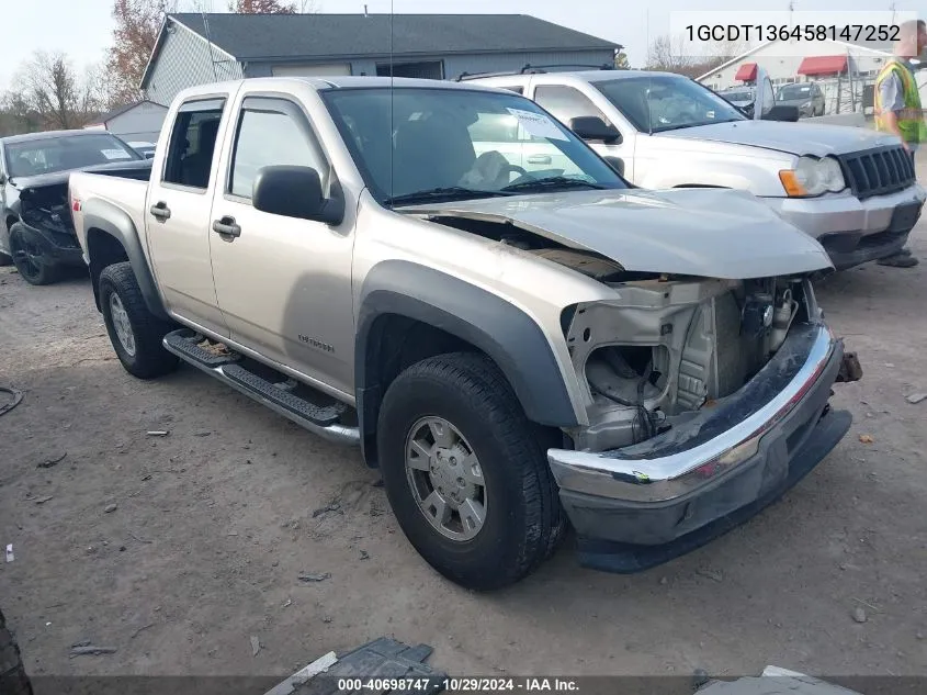 2005 Chevrolet Colorado Ls VIN: 1GCDT136458147252 Lot: 40698747