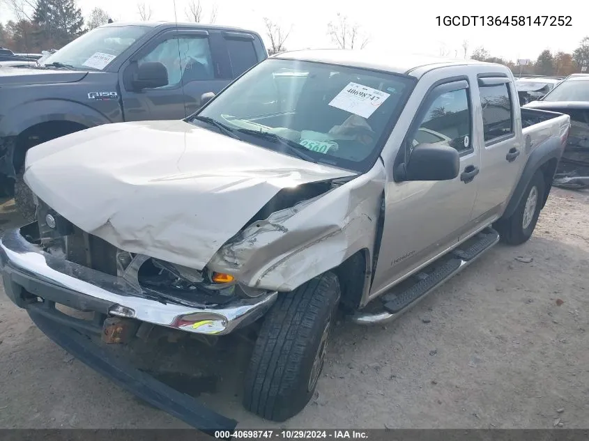 2005 Chevrolet Colorado Ls VIN: 1GCDT136458147252 Lot: 40698747