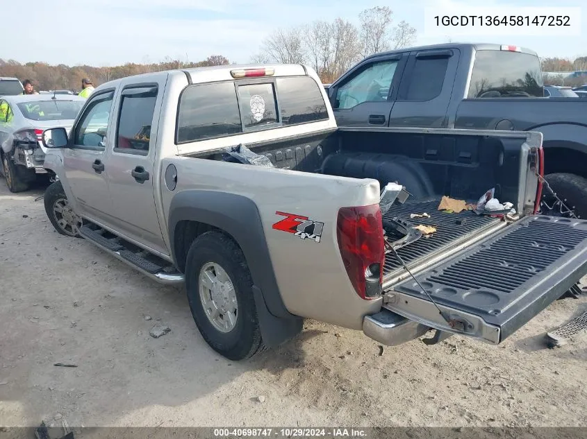 2005 Chevrolet Colorado Ls VIN: 1GCDT136458147252 Lot: 40698747