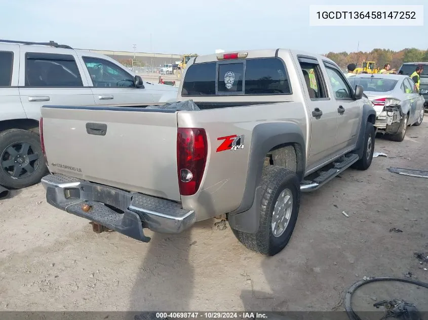 2005 Chevrolet Colorado Ls VIN: 1GCDT136458147252 Lot: 40698747