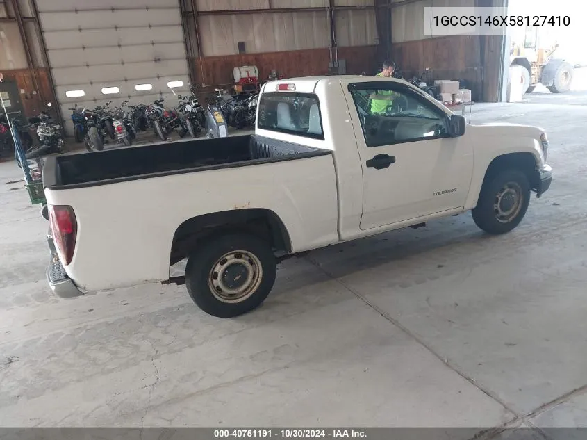 1GCCS146X58127410 2005 Chevrolet Colorado