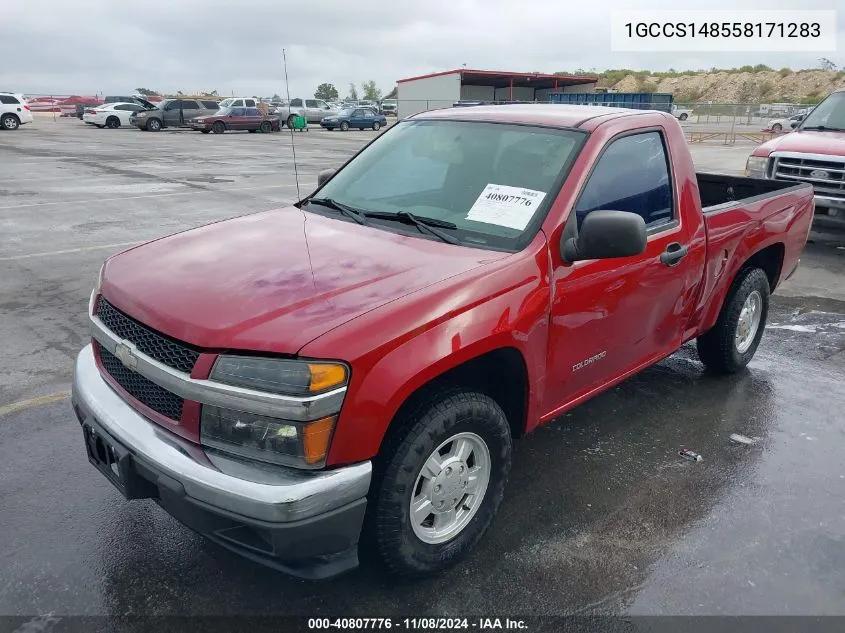 2005 Chevrolet Colorado Ls VIN: 1GCCS148558171283 Lot: 40807776