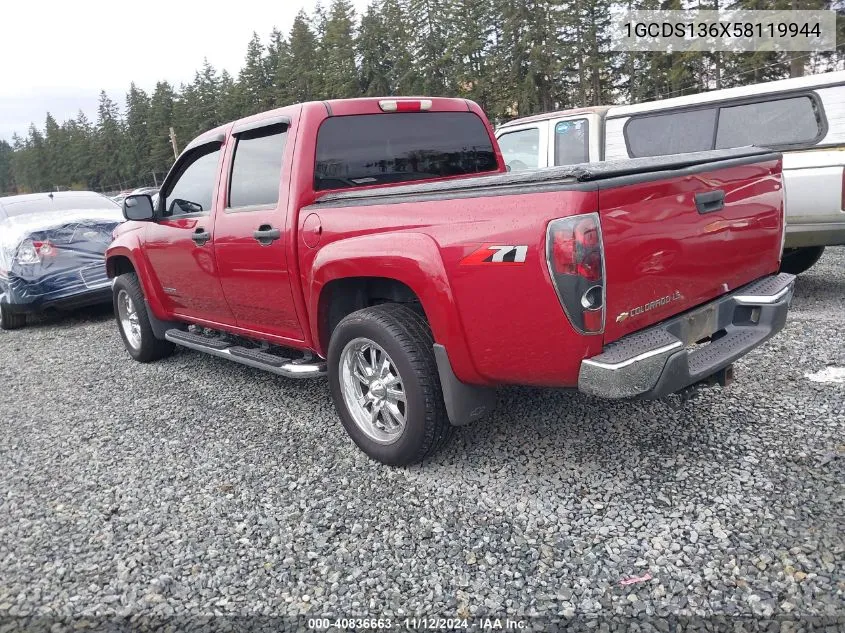 2005 Chevrolet Colorado Ls VIN: 1GCDS136X58119944 Lot: 40836663