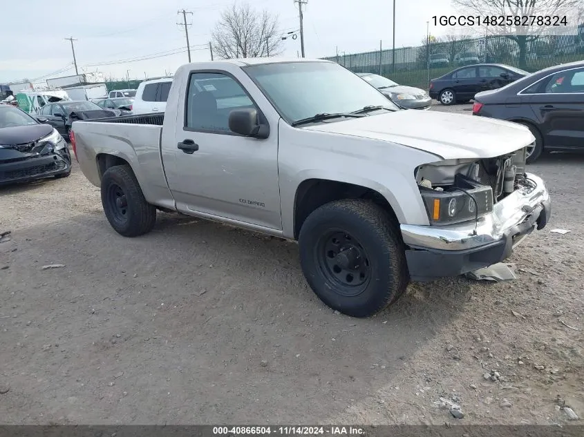 2005 Chevrolet Colorado VIN: 1GCCS148258278324 Lot: 40866504