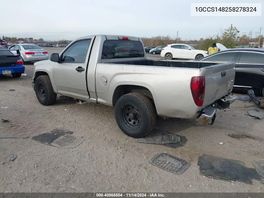 2005 Chevrolet Colorado VIN: 1GCCS148258278324 Lot: 40866504