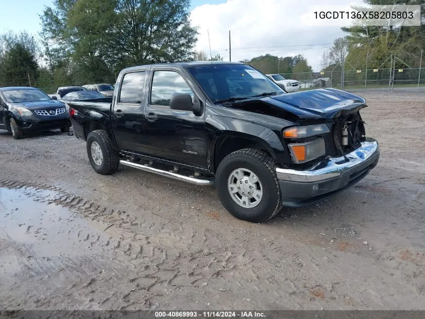 2005 Chevrolet Colorado Ls VIN: 1GCDT136X58205803 Lot: 40869993