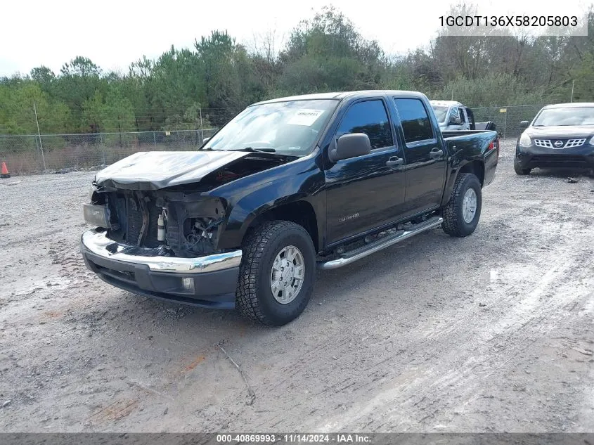 2005 Chevrolet Colorado Ls VIN: 1GCDT136X58205803 Lot: 40869993