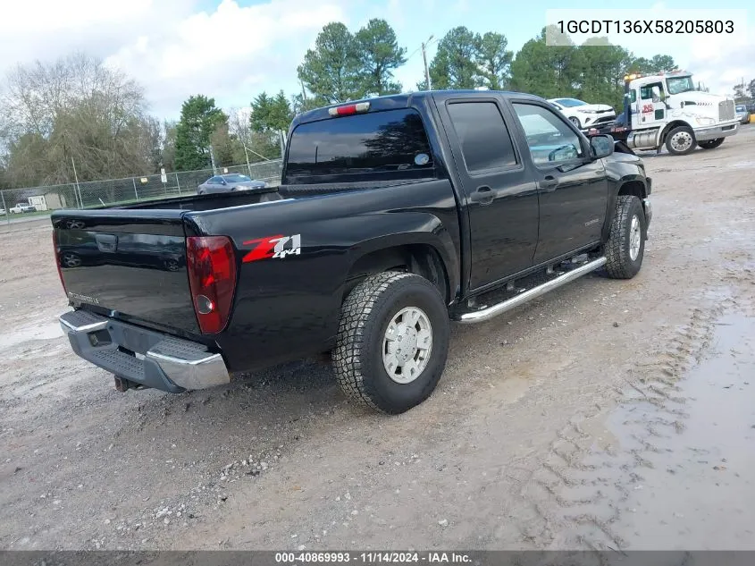 2005 Chevrolet Colorado Ls VIN: 1GCDT136X58205803 Lot: 40869993