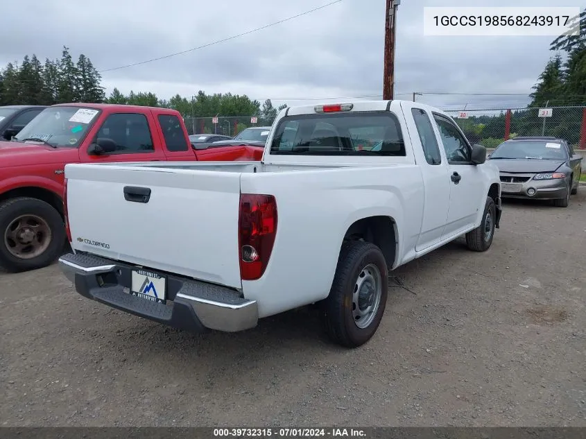 2006 Chevrolet Colorado Ls VIN: 1GCCS198568243917 Lot: 39732315