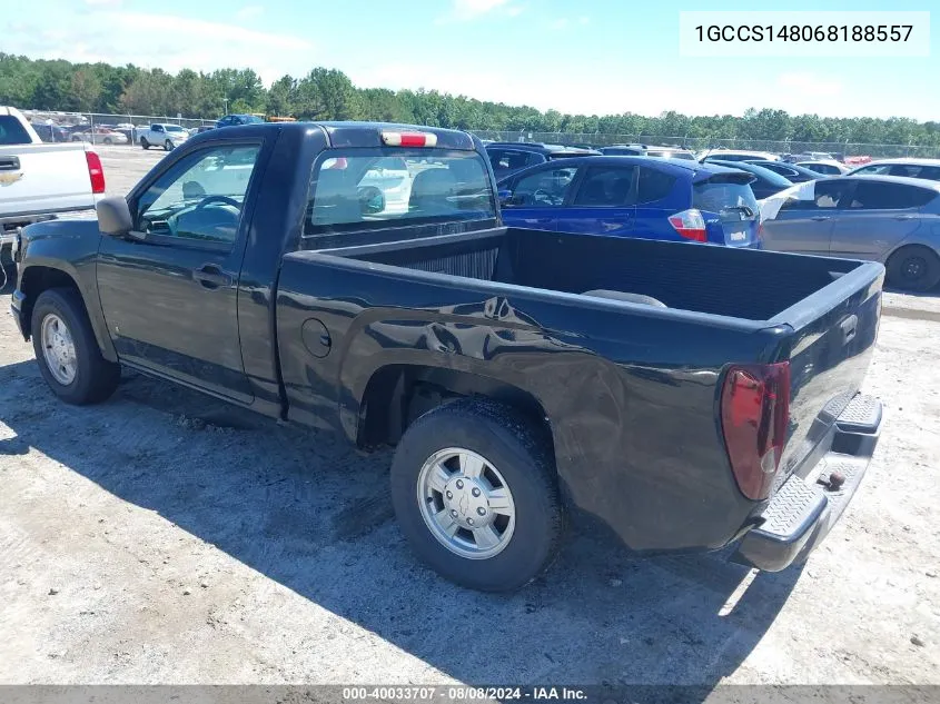 2006 Chevrolet Colorado Ls VIN: 1GCCS148068188557 Lot: 40033707