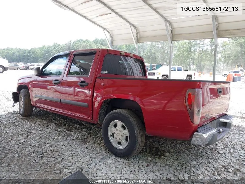 2006 Chevrolet Colorado Lt VIN: 1GCCS136568172113 Lot: 40113195