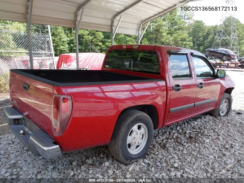 2006 Chevrolet Colorado Lt VIN: 1GCCS136568172113 Lot: 40113195