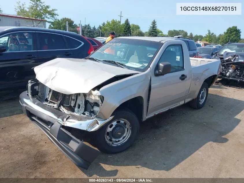 2006 Chevrolet Colorado Ls VIN: 1GCCS148X68270151 Lot: 40263143