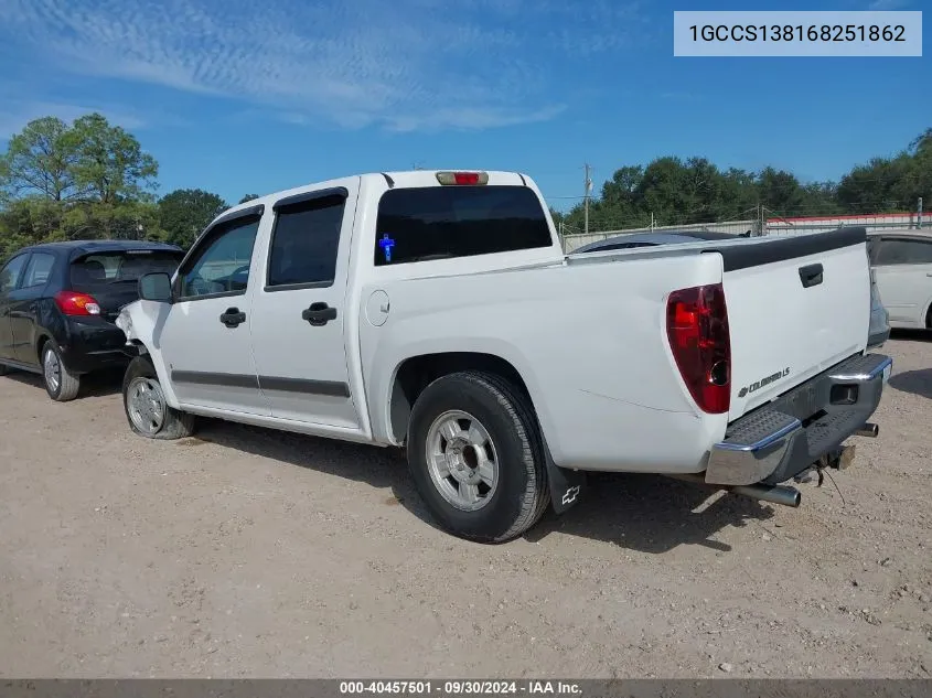 1GCCS138168251862 2006 Chevrolet Colorado Lt