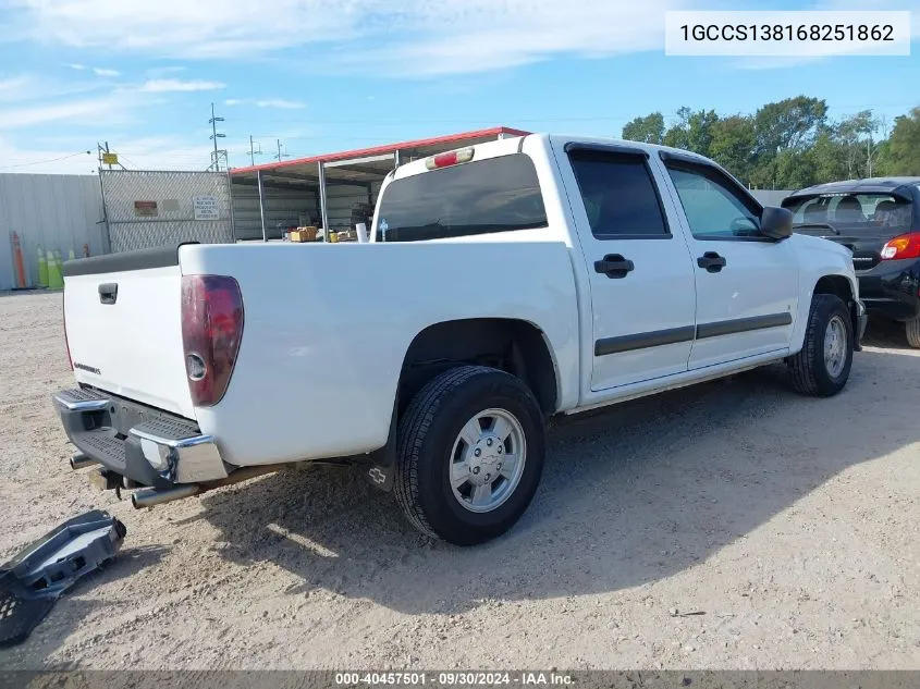 1GCCS138168251862 2006 Chevrolet Colorado Lt